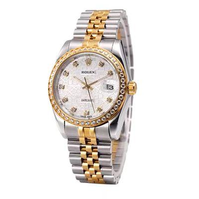 ROLEX 劳力士日志型系列116243银盘镶钻纪念花纹男表