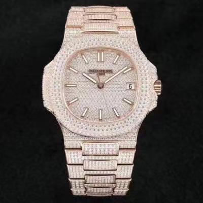 PATEK PHILIPPE  百达翡丽运动优雅系列满钻男表(鹦鹉螺)