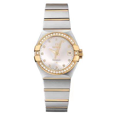 欧米茄星座镶钻机械女表